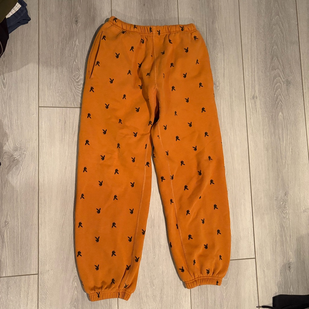 Rare Supreme X Playboy Fw15 Orange Sweatpants Size Small Mens